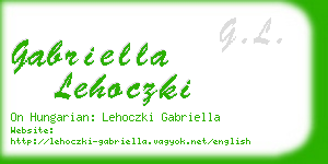 gabriella lehoczki business card